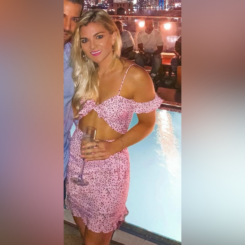 Kittenish Pink Floral Dress